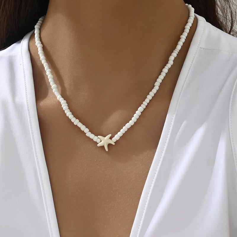Nackiy Handmade Sea Shell Necklace for Women Summer Adjustable Natural Shell Collar Necklace - Image 4